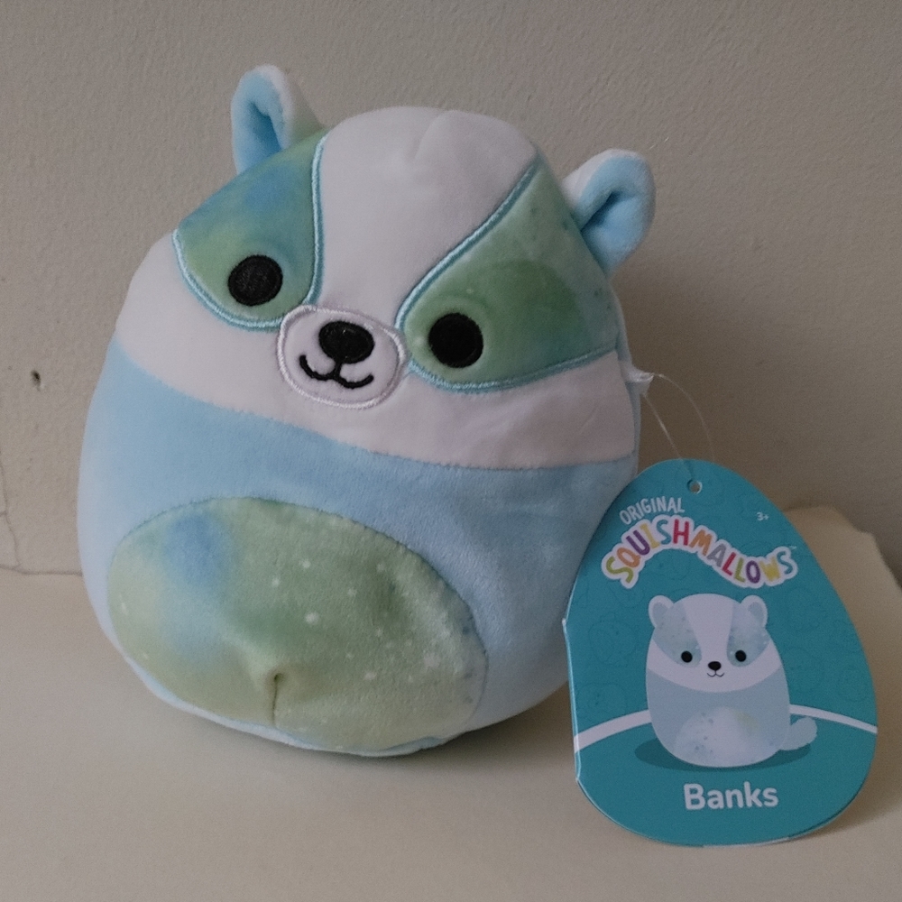5" Summer 2023 Squishmallow Banks The Blue Honey Badger Brand New Release